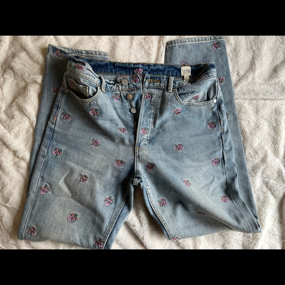 La Vie Rebecca Taylor floral jeans